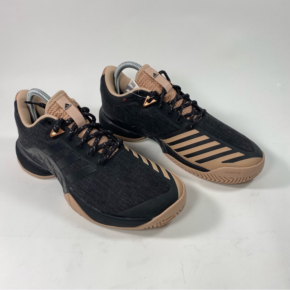 Adidas Barricade 2018 Limited Edition Tennis Sneakers Color Blk/tan SZ 7.5